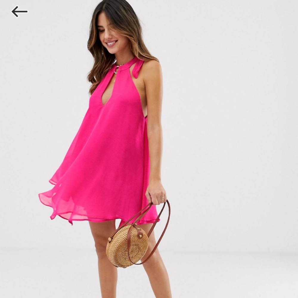River Island beach swing bright pink